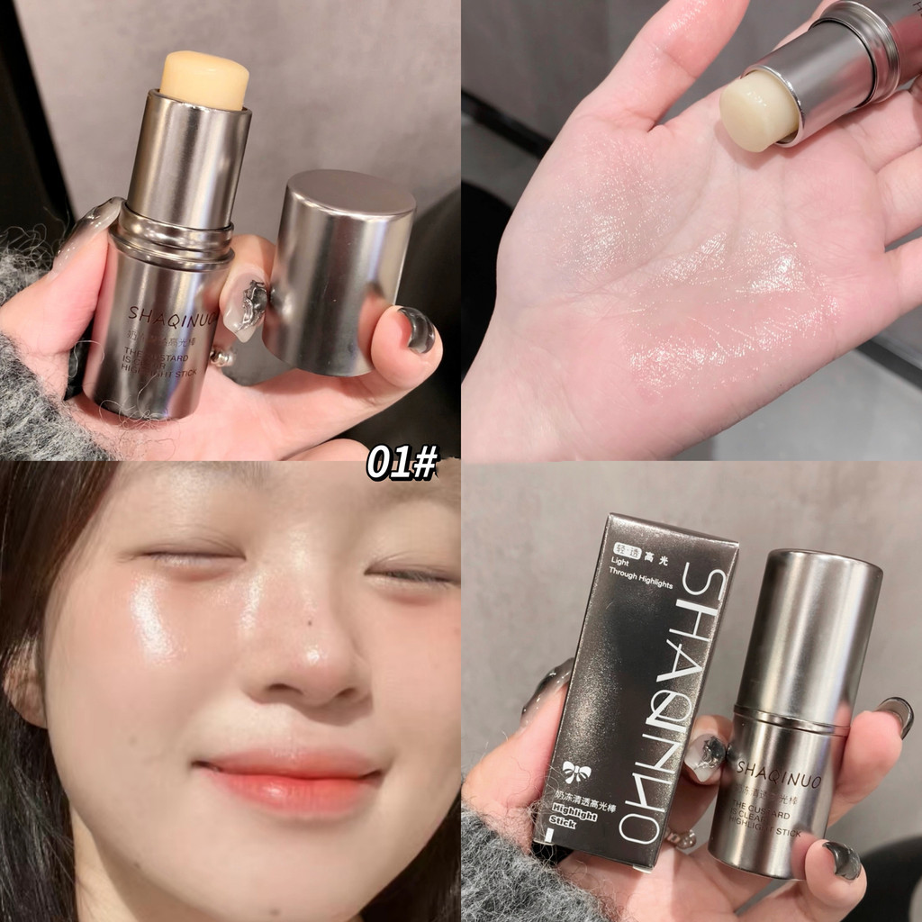 Shaqinuo Silver Tube Highlighter Stick Multifunctional Contour Stick Brightening 3D ธรรมชาติ