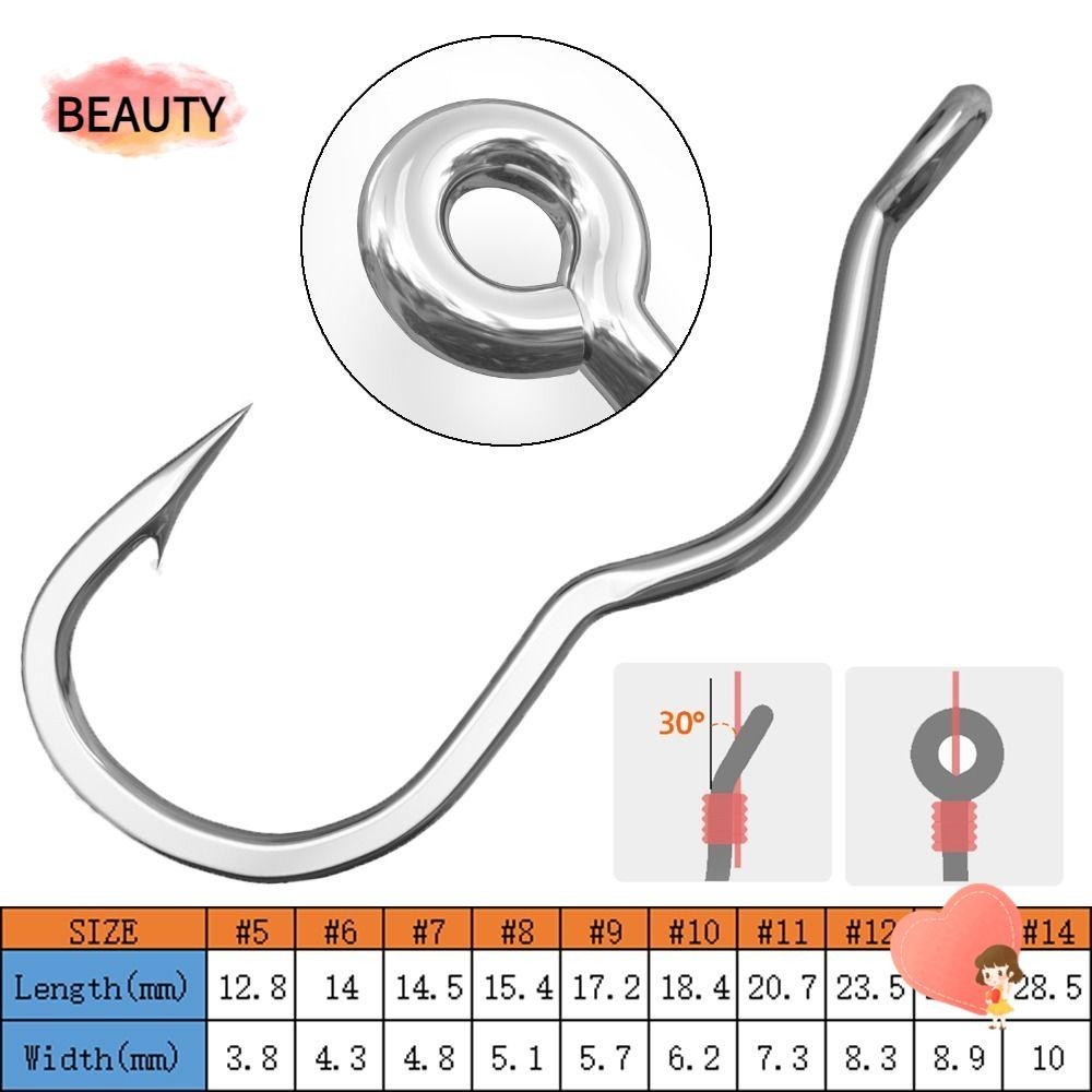 Beauty 12 ชิ้น/แพ็คตะขอตกปลา, Anti Slip เหล็กคาร์บอนสูงอัตโนมัติ Flip Fishhook, ทนทาน Sharp Barbed พร้อม Eye Fishing Tackle