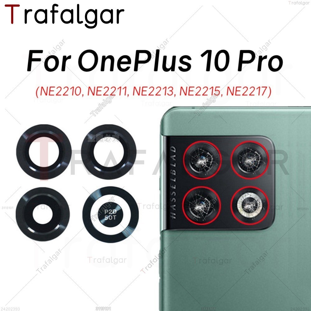 เลนส์กล้องด้านหลังสําหรับ OnePlus 10 Pro 5G NE2210 NE2211 NE2213 NE2215 NE2217 เปลี่ยน + สติกเกอร์กา