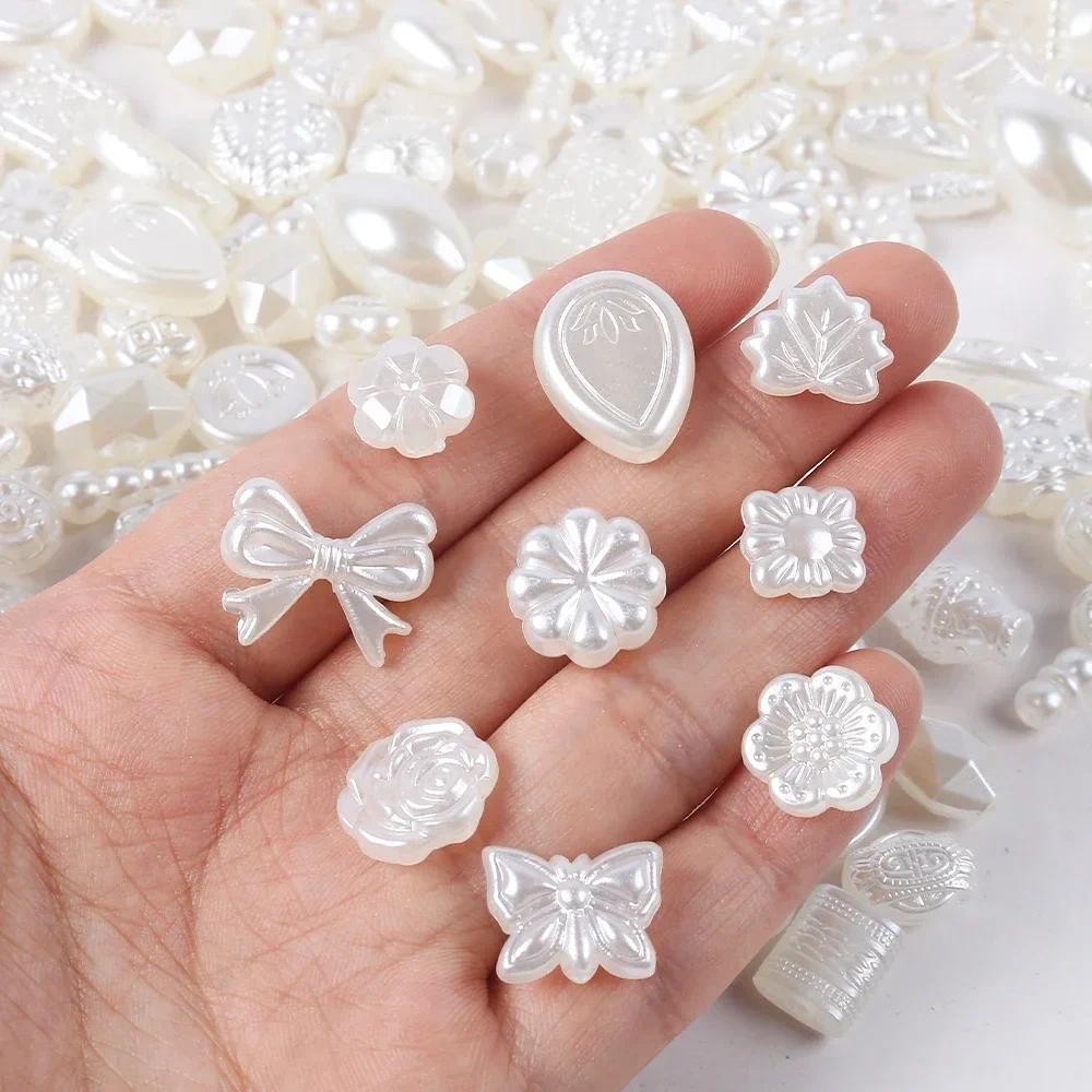 20g Flatback ดอกไม้ Bowknot Spacer ลูกปัด Hearts Leaf เลียนแบบไข่มุกลูกปัด ABS ลูกปัดหลวมขายส่ง Diy อุปกรณ์เสริม