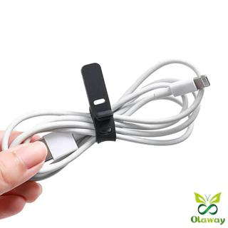 Olaway สายรัดซิลิโคน อุปกรณ์สำหรับรัดสายหูฟัง ที่เก็บสายดาต้า silicone cable winder