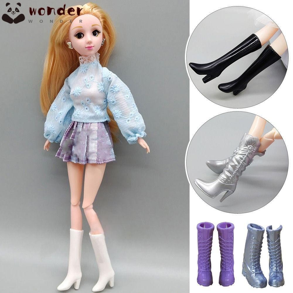 สิ่งมหัศจรรย์ 1/6 รองเท้าส้นสูงตุ๊กตา อุปกรณ์ตุ๊กตาพลาสติก รุ่นซุปเปอร์หญิง