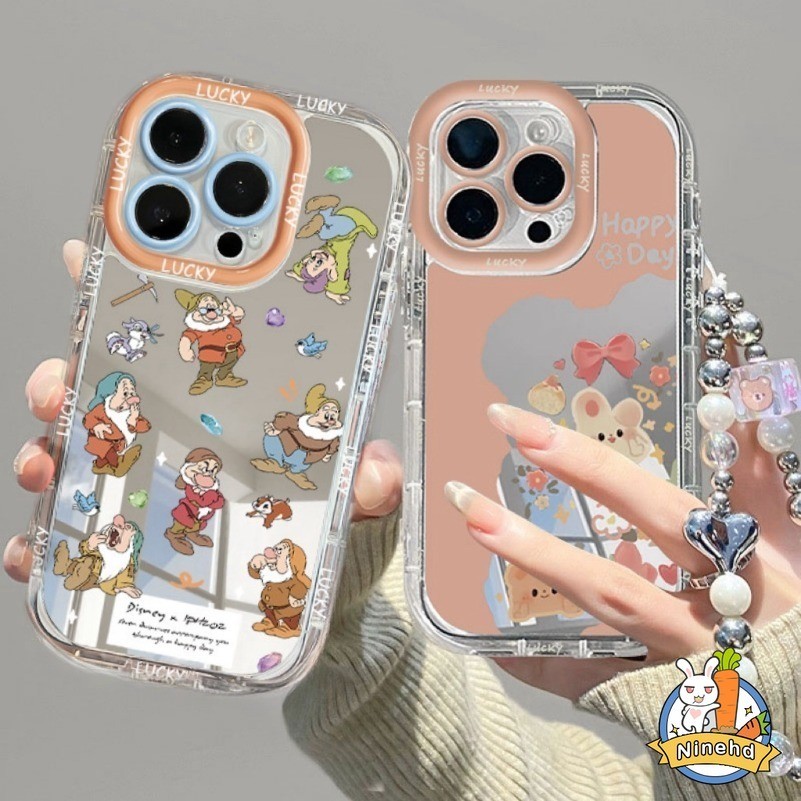 การ์ตูนน่ารักอะนิเมะกระต่ายกระจก Face สําหรับ Vivo Y28 Y18 Y17 Y17s 4G Y15A Y02s Y20 Y21 Y22 Y50 Y95 เคสโทรศัพท์ Anti Drop กันกระแทกป้องกันปกหลัง