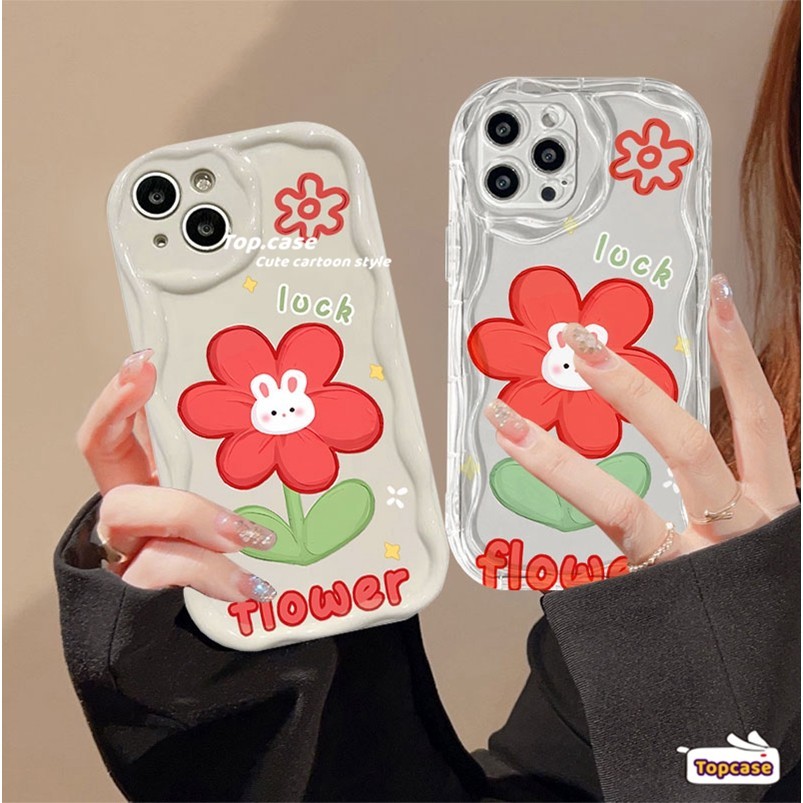 สําหรับoppo A60 A79 A38 A18 A17K A57 A58 A78 A77s A76 A96 A16s A15s A54 A95 A94 A93 A53 A33 A32 A5 A9 2020 A3s A12 A7Dกรณีดอกไม้อ่อนกรณีกรณีสีแดงกรณีกรณีกรณี