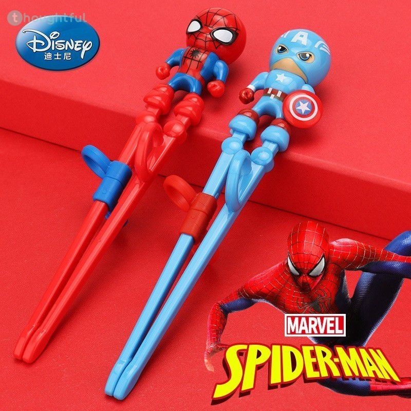Disney Children's Learning Chopsticks Training Tableware Spider-man Baby Dining Chopsticks Kids Enlightenment Tableware TH