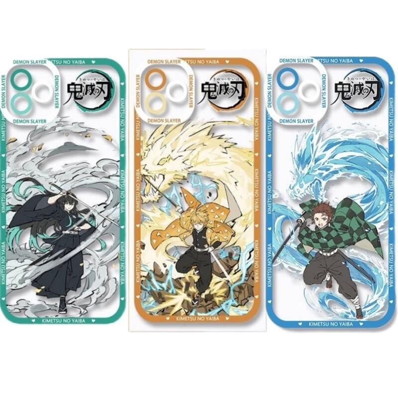 Anime Demon Slayer Tanjirou Zenitsu Tokitou สําหรับ Samsung S24 Ultra S23 Plus S22 S21 S20 S23 FE หมายเหตุ 10 Lite 10 Pro 20 J7 Prime A15 A25 A02 A05S A03S โทรศัพท์กรณีนุ่ม
