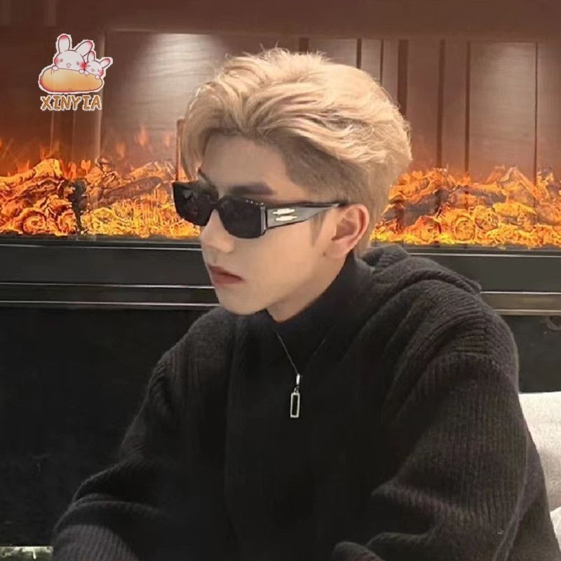 Hip Hop แว่นตากันแดดกรอบสี่เหลี่ยมเล็ก Retro สไตล์ Ins แว่นตากันแดด Unisex แว่นตากันแดดส่วนบุคคลXINYIA - รูปที่ 5