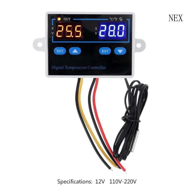 Nex เครื่องควบคุมอุณหภูมิ LED ดิจิตอล 10A Fahrenheit และเทอร์โมสตัท Centigrade