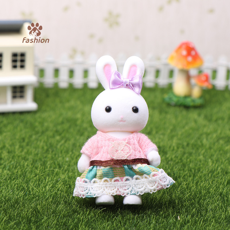 [แฟชั่น] Simulation Forest Rabbit Koala Family DIY Playset Mini Rabbit Bear ของเล่นตุ๊กตาเด็กของขวัญ {TH}