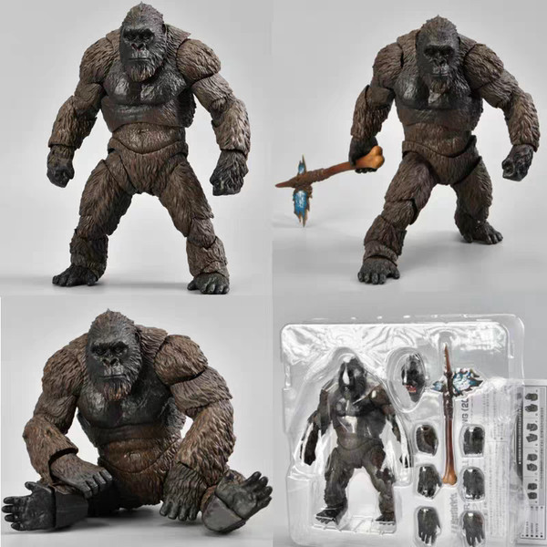 Godzilla vs Kong 2 Rise of Empires Figure Skull Island Gorilla Dinosaur Action Toy Model for Kidskun