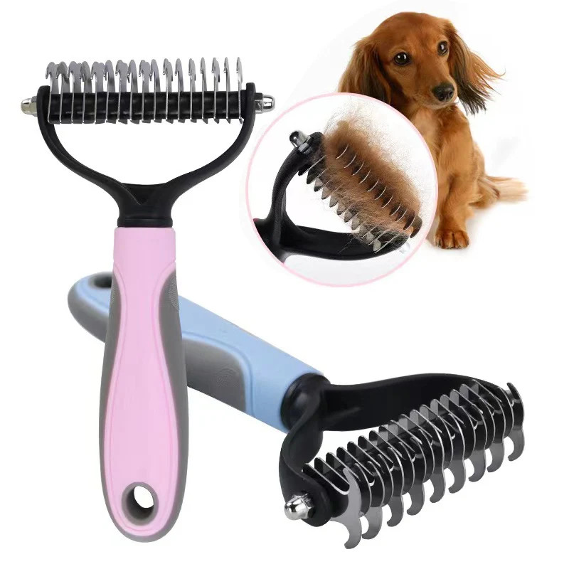 Professional สัตว์เลี้ยง Deshedding แปรงสุนัขผม Remover สัตว์เลี้ยงผม Knot เครื่องตัด Puppy Cat หวีแปรงสุนัข Grooming อุปกรณ์ส่อง