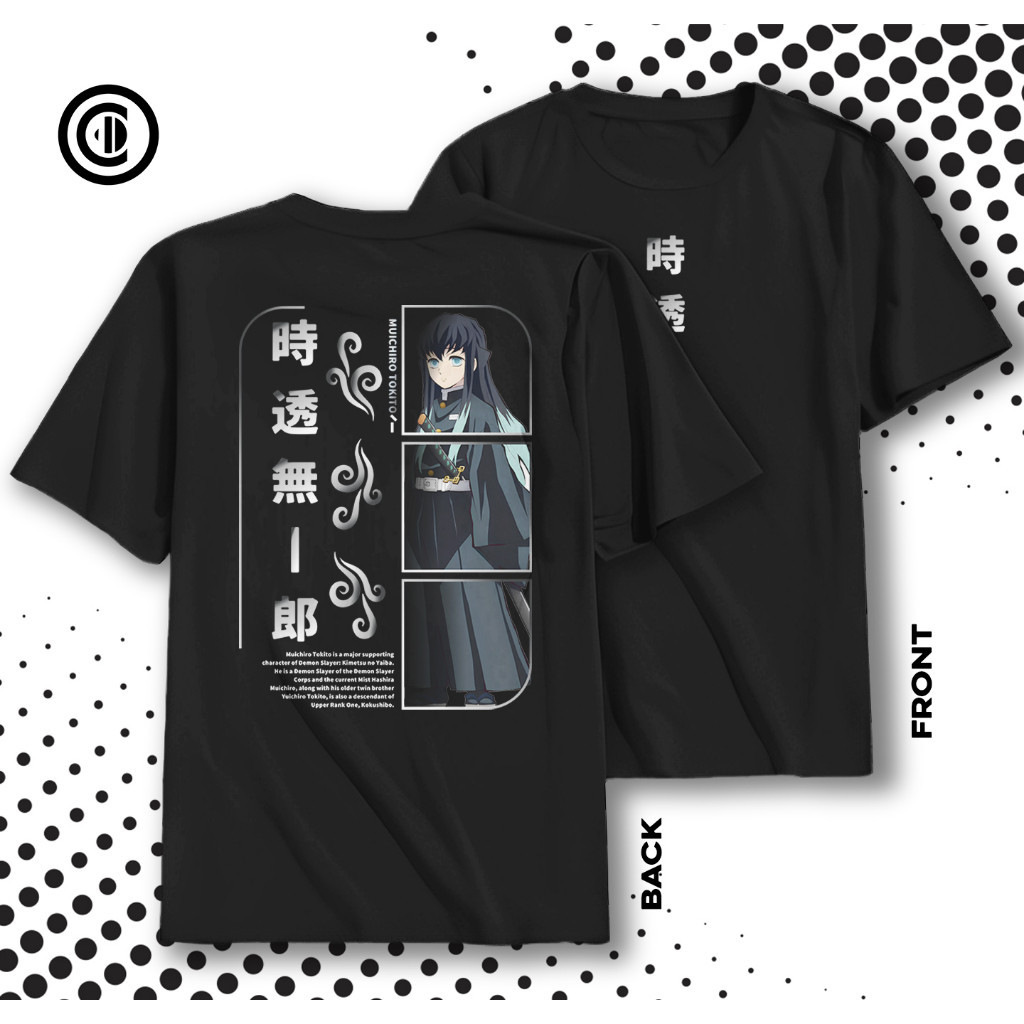 S-5XL KAOS TSHIRT ANIME KIMETSU NO YAIBA TOKITO MUCHIRO DISTRO KEREN Kaos Distro Anime Remaja Dewasa