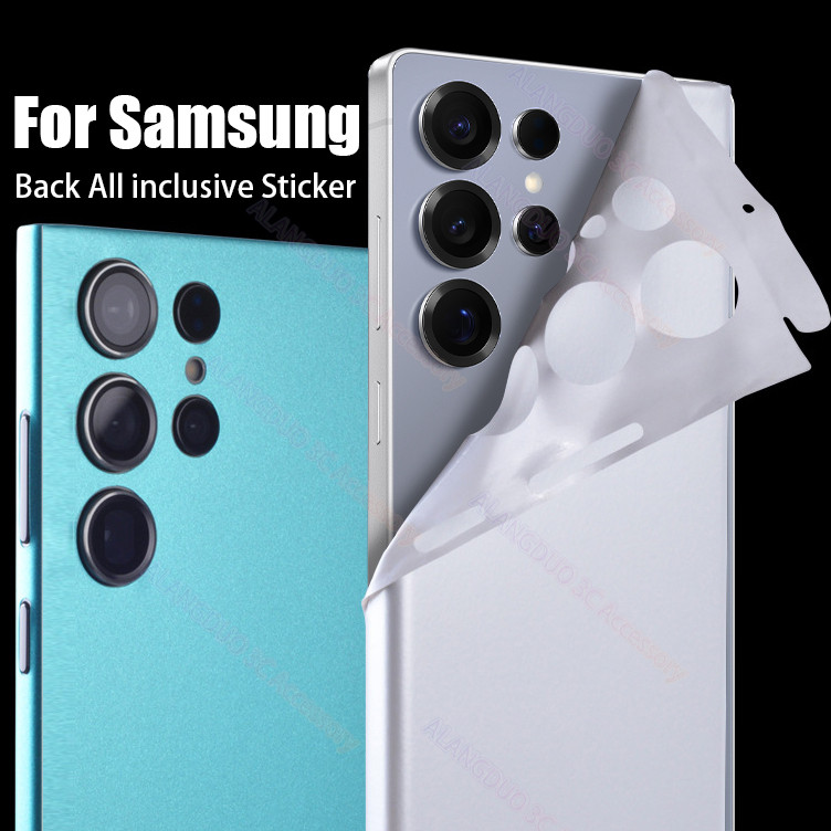 คลุมทั้งหมดฟิล์มด้านหลังสําหรับ Samsung Galaxy S25 S24 S23 Ultra ด้านข้างป้องกันหน้าจอ Anti-Scratch สติกเกอร์โลหะสําหรับ S25Ultra 5G