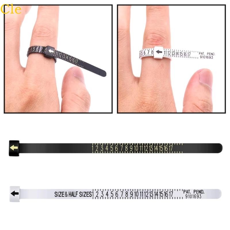 Cle แบบพกพาแหวนไม้บรรทัดเครื่องมือวัด UKSize US วัดขนาดแหวนอุปกรณ์เสริม Sizer