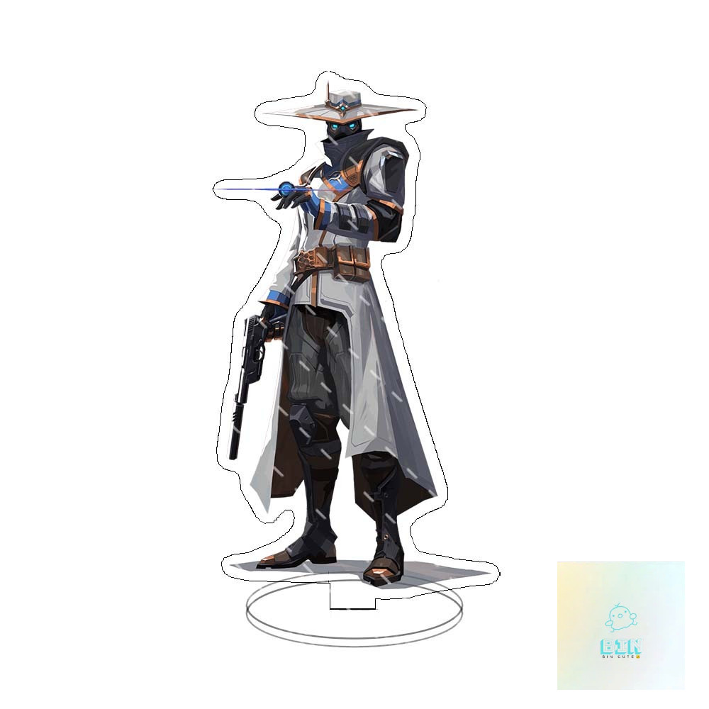 พวงกุญแจ เกม Valorant Standee Model Sage Killjoy Jett Sova Cypher ของตกแต่งโต๊ะเรียน