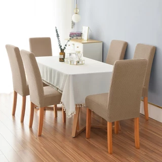 ผ้าคลุมเก้าอี้ Jacquard รูปตัว T ทั้งหมดห่อความสูง 47-58 ซม.ไม่มีแขนเก้าอี้ตกแต่งในครัวเรือน