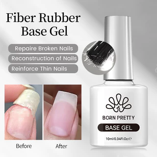 Born Pretty Fiber ฐานยางเจลซ่อมเล็บสําหรับเล็บหัก UV Gel Extension กึ่งถาวร Varish ไฟเบอร์กลาสเล็บเล็บ
