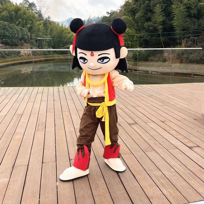 网红魔童海卡通人 doll服 行走人 穿玩 doll活动活动道具饰อินเทอร์เน็ตคนดัง Nezha เด็กวิเศษ เดินในการ์ตูนตุ๊กตาเครื่องแต่งกาย