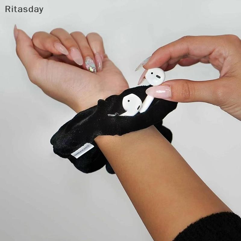 Ritasday แฟชั่น Creative Sweet Zip Scrunchies สําหรับผู้หญิงสาวแปลก Multicolor กํามะหยี่ผม Tie อเนกประสงค์อุปกรณ์เสริมผมของขวัญใหม่