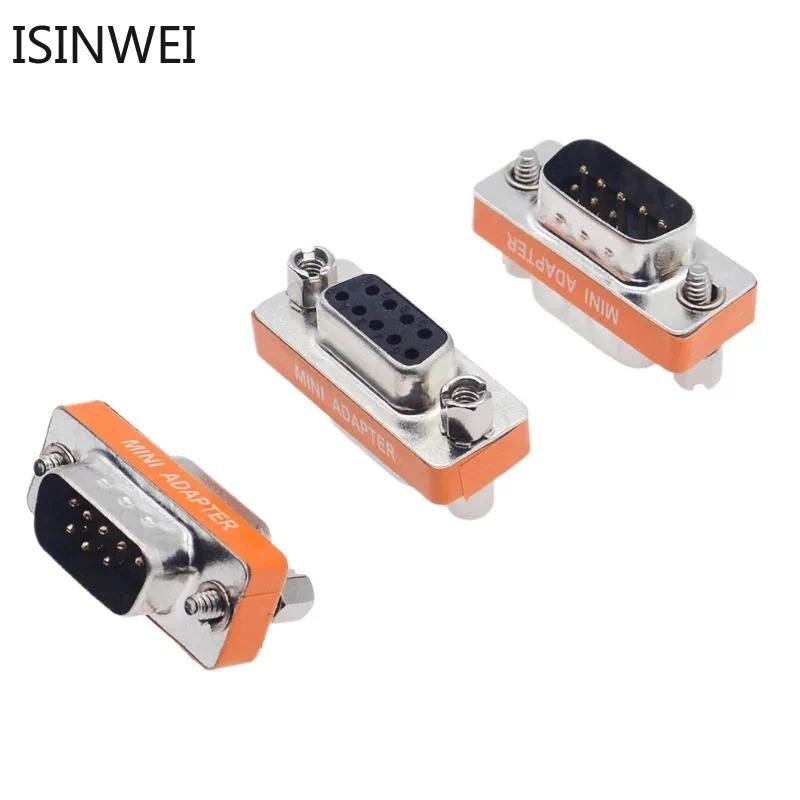 1 ชิ้น RS232 Serial Port Cross DB9 ชาย/หญิง Serial Port Conversion Head COM Port Connector