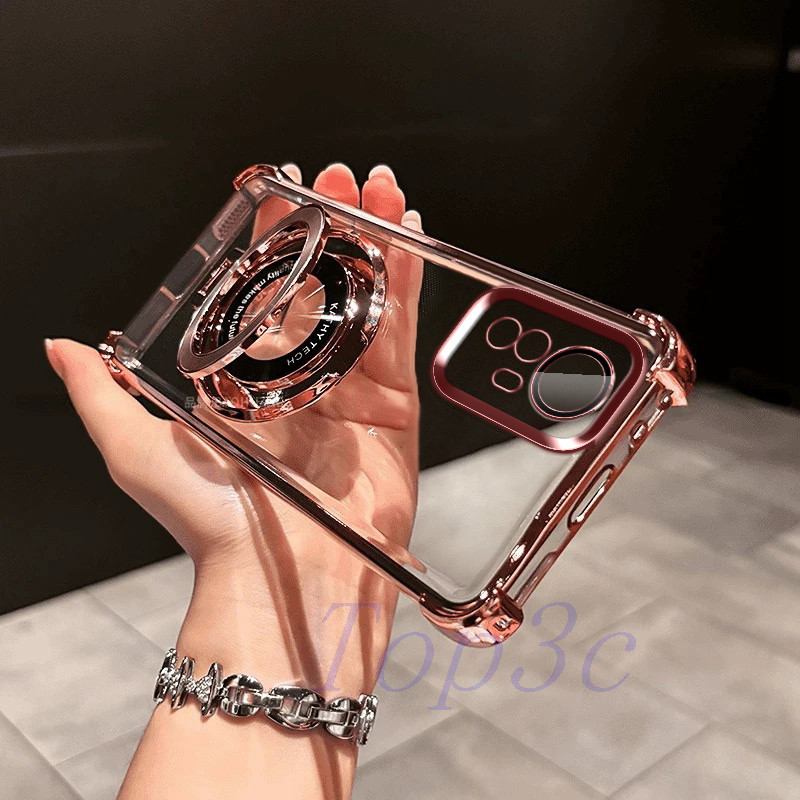 เคส Xiaomi 12T Pro/12/Xiaomi 11 Lite 5G NE/13T Pro/13/14/14T Pro Bracket สไตล์ถุงลมนิรภัย anti drop เคสโทรศัพท์โปร่งใส CDSJ - รูปที่ 3