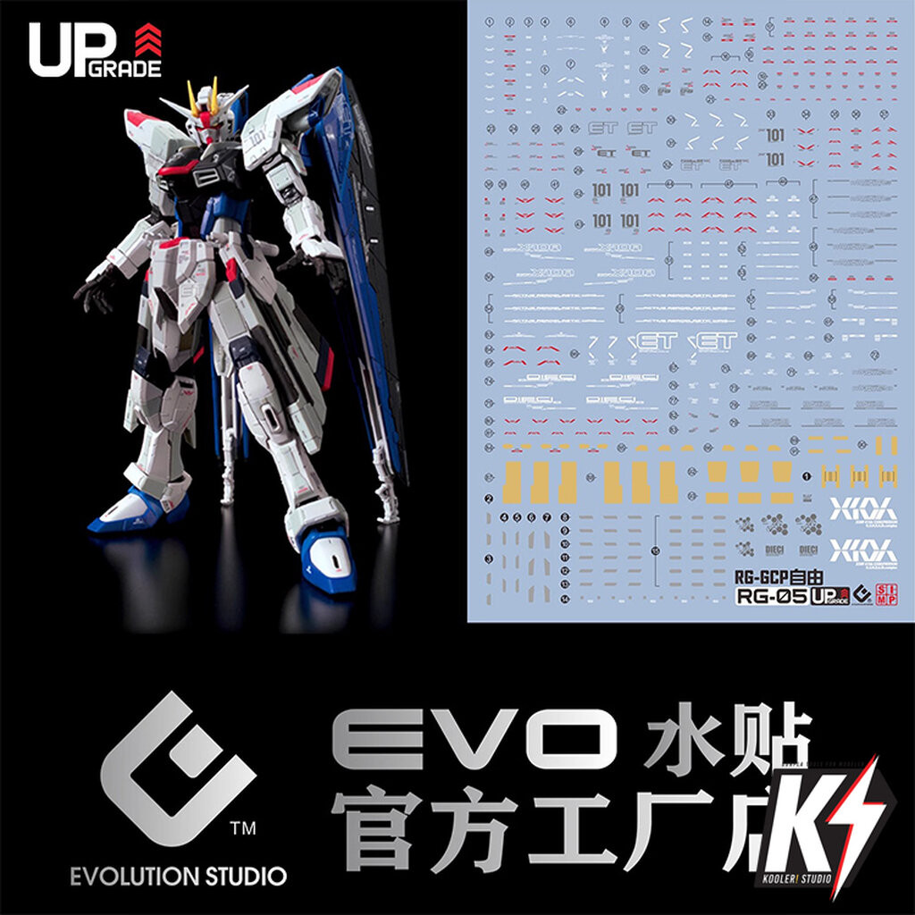 Waterdecal EVO Up Grade RG Freedom Gundam Ver.GCP #ดีคอลน้ำสำหรับติดกันพลา กันดั้ม Gundam พลาสติกโมเ