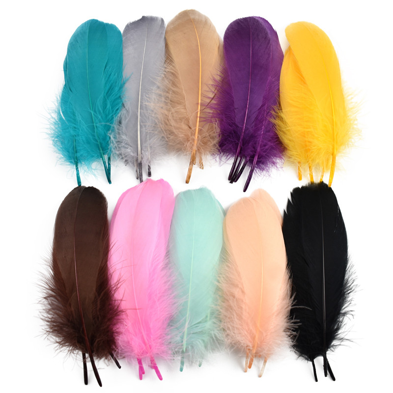 50 ชิ้น/ล็อตสีสีขาว Goose Feather Decor 5-7 "/13-18 ซม.สีขาวสีดํา Geese Feathers สําหรับงานฝีมือ Dream Catcher หัตถกรรมอุปกรณ์เสริมงานแต่งงานตกแต่งเครื่องประดับทํา