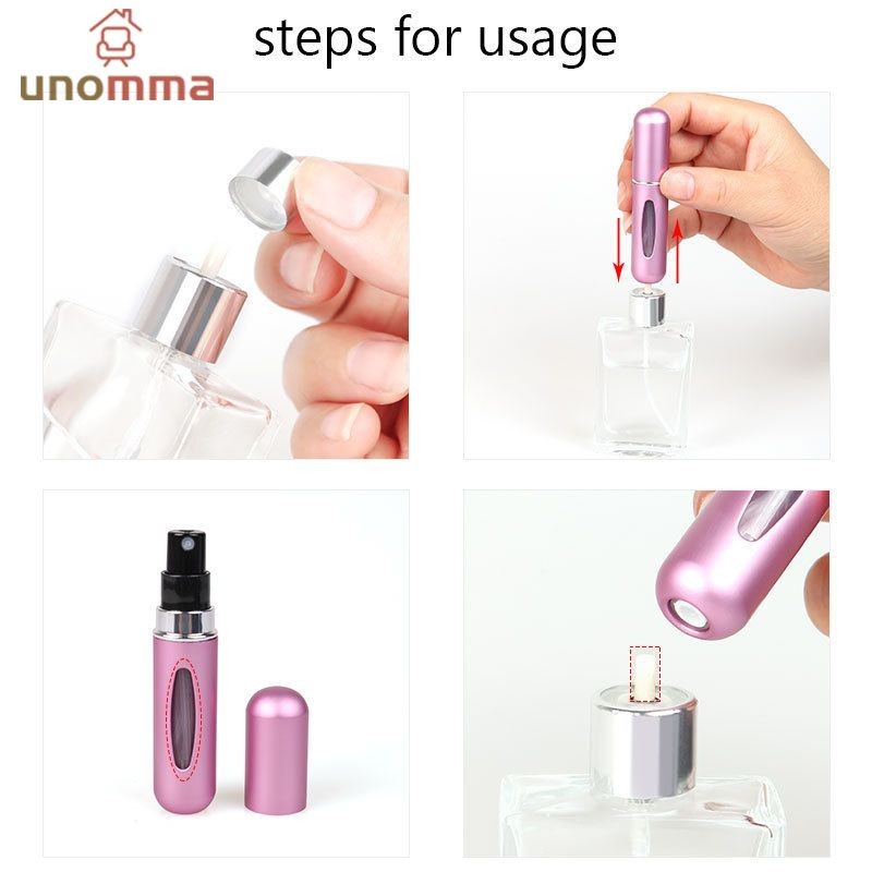 🎈ขวดเเบ่งน้ำหอมพกพา 5ml ปั้มเติมก้นขวด พกพาสะดวก รีฟิวง่ายสำหรับเดินทาง ใส่น้ำหอม เครื่องสำอางค์เหลว unomma - รูปที่ 6