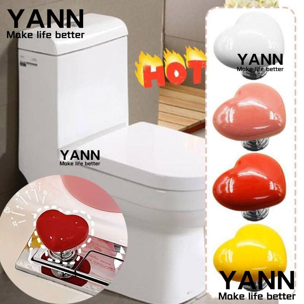 ยัน1 ปุ่มถังชักโครกรูปหัวใจ, ปุ่มล้างห้องน้ําประหยัดแรงงานสากล, ปุ่มถังส้วมพลาสติกสร้างสรรค์ช่วยห้องน้ํา