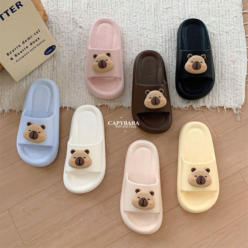Xixtiao รองเท้าแตะรองเท้าแตะคู่ฤดูร้อนน่ารักการ์ตูน Soft Sole ผู้ชายผู้หญิงในครัวเรือน