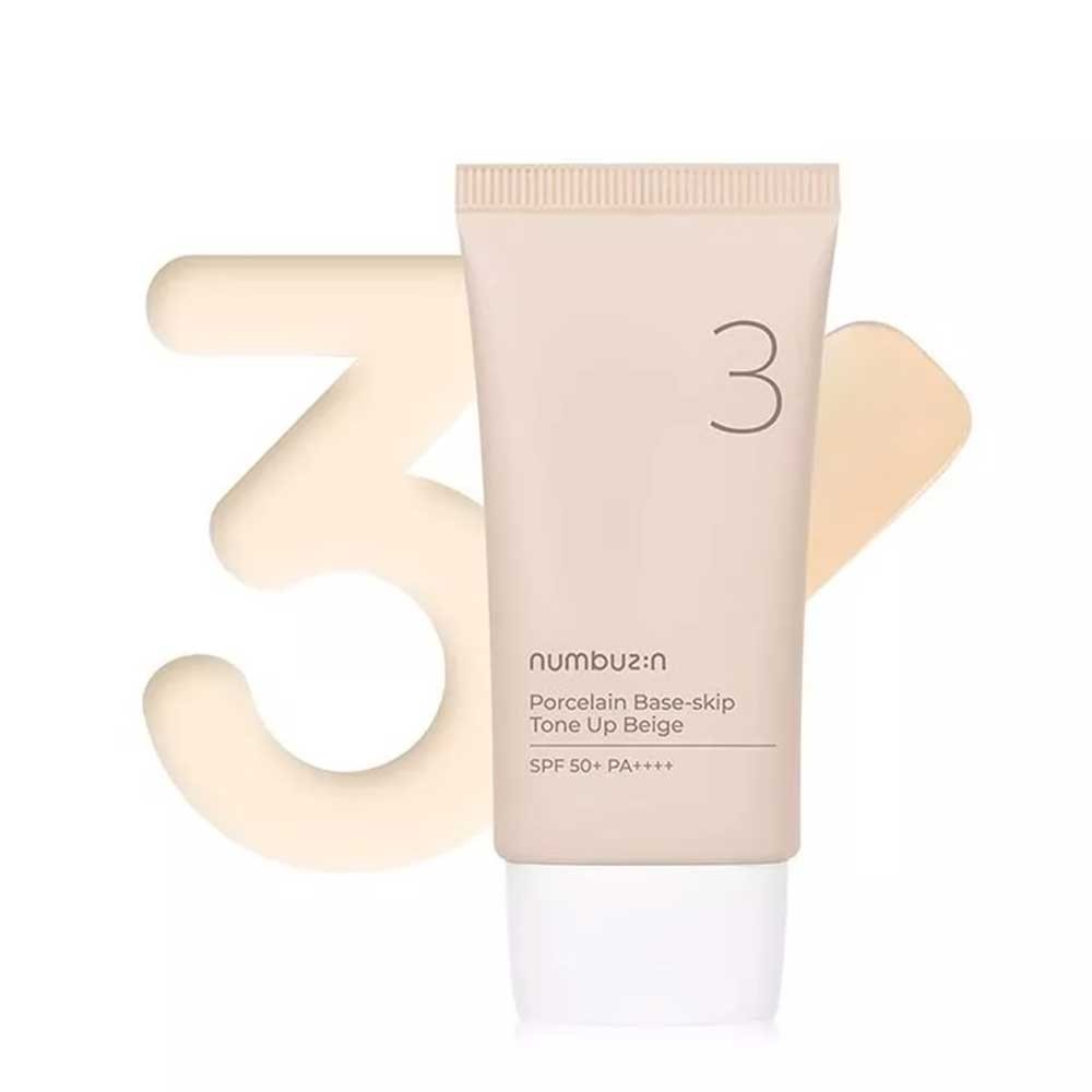 NUMBUZIN No. 3 Porcelain Base-skip Tone Up Beige SPF50+ PA++++ 50ml