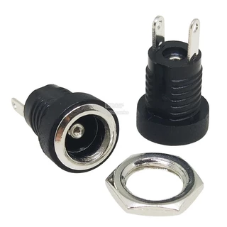 Dc022b ทองแดงทั้งหมด DC Power Socket 5.5 * 2.1/2.5MM/3.5 * 1.3 ลวดเชื่อม 2 Pin รอบรูเกลียวซ็อกเก็ตหญิง