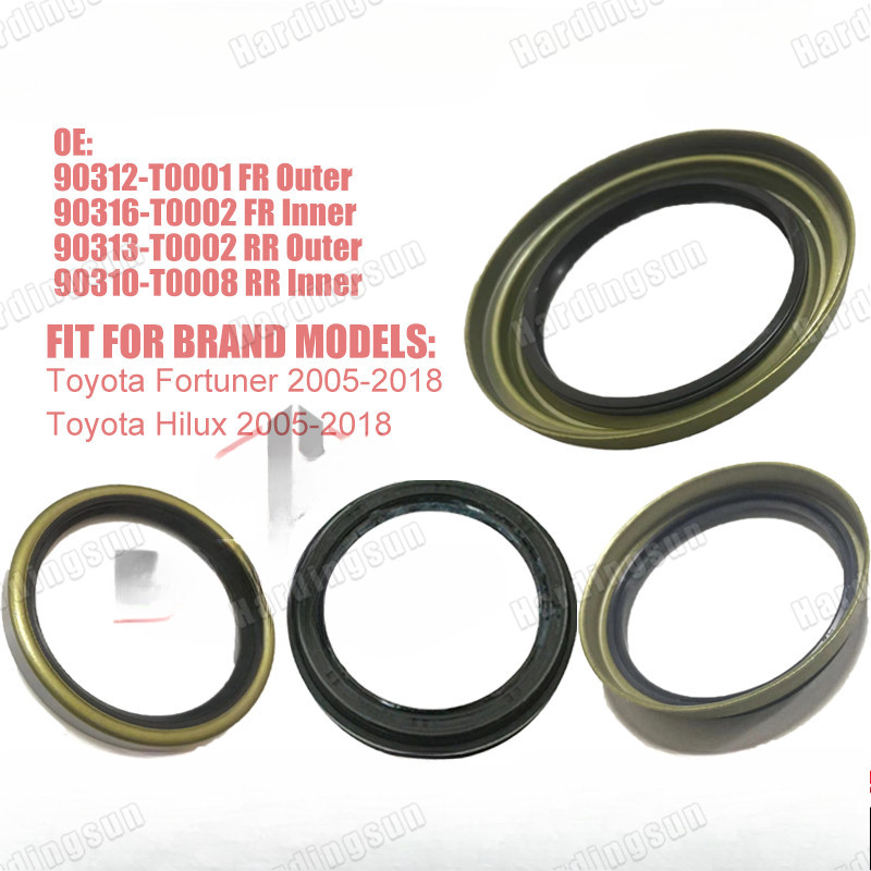 ดุมล้อซีลน้ํามัน Toyota ด้านนอกด้านใน 90312-T0001 90316-T0002 90310-T0008 90313-T0002 Hilux Fortuner