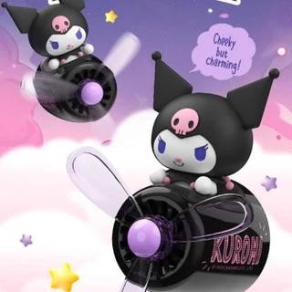 1/2pc Car Air Freshener Air Conditioner Vent น้ําหอม Diffuser หมุนใบพัดกลิ่นหอม Kuromi น่ารักการ์ตูนรถกลิ่นหอมตกแต่งรถอุปกรณ์เสริม