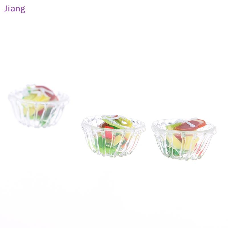 [Jiang] 1:12 Dollhouse Miniature Mini สลัดผักรุ่นอุปกรณ์ครัวของเล่น TH