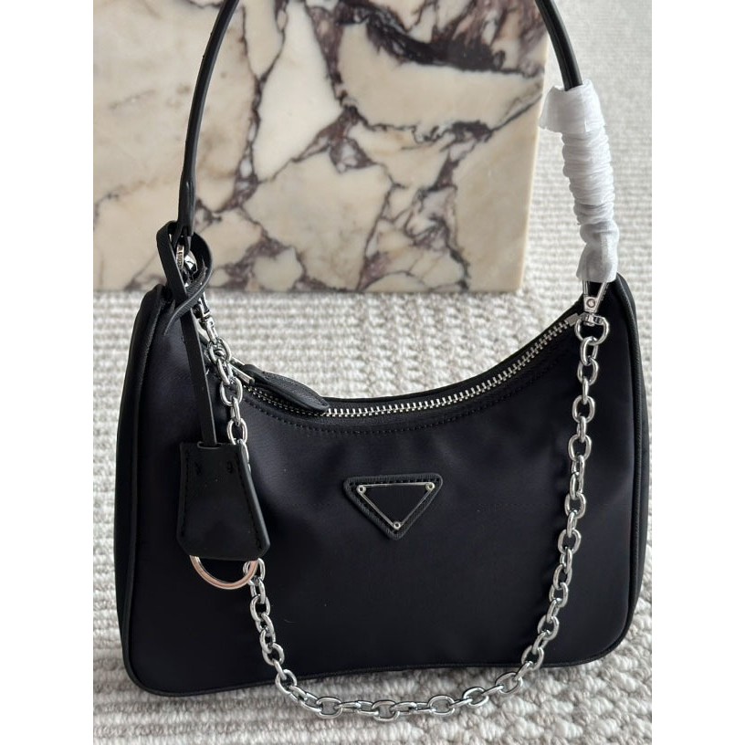 WLHC PRADA 24Complete Set Packaging Underarm Bag Nylon hobo 2005Baguette Handbag Shoulder Vintage Wa