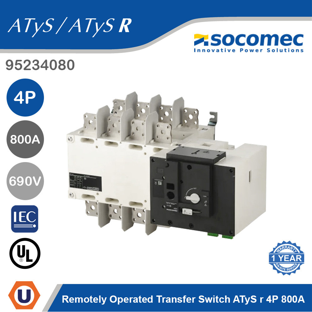 Socomec Remotely Operated Transfer Switch ATyS r 4P 800A | 95234080 | Ucanbuys