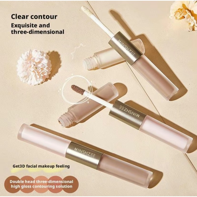 PY.th Sweet MINT คอนทัวร์สองหัวน้ำเหลว 2 In 1 ไฮไลท์ คอนทัวร์ เนื้อลิขวิด กันน้ํา กันเหงื่อ สองสี