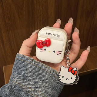 Sanrio Hello Kitty พวงกุญแจอะคริลิคใสสองด้านน่ารักสาวกระเป๋าจี้เครื่องประดับ Ins อุปกรณ์เสริมพวงกุญแจขาตั้งแท็ก