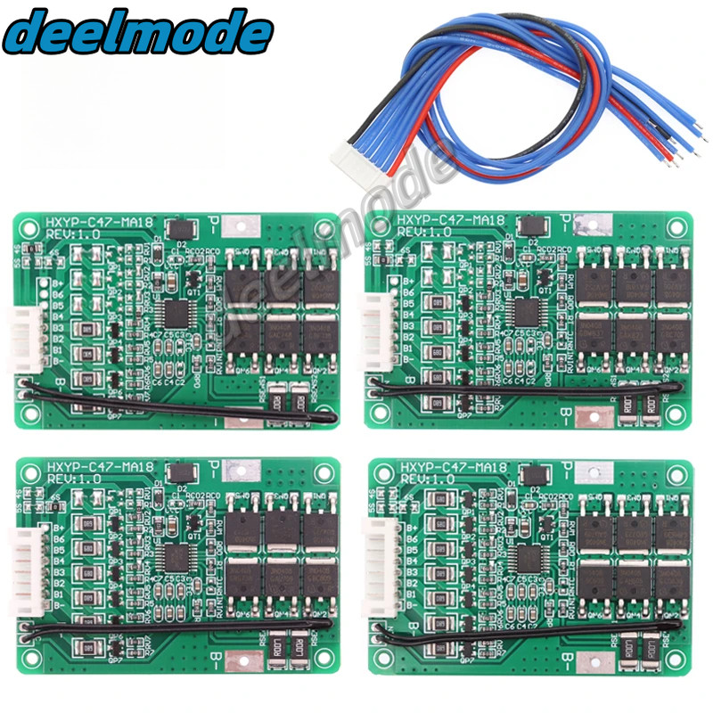 4s/5s/6s/7s BMS 16.8V 21V 20A 18650 Li-ion Lmo Ternary แบตเตอรี่ลิเธียม Charger Protection Board Balance และอุณหภูมิป้องกัน