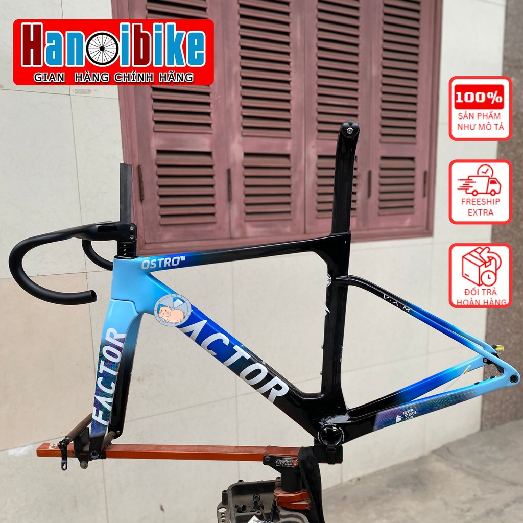 🌈🌟 FACTOR OSTRO VAC Carbon Road Bicycle Frame รหัส F15 ดิสเบรค (F1) - สีน้ําเงินเข้ม - 49