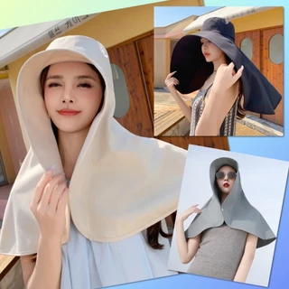 VNICE หมวกกันแดด หมวกปีกกว้าง ผ้าคลุมไหล่ กันแดดแบบ 360 องศา เนื้อผ้าแห้งไว