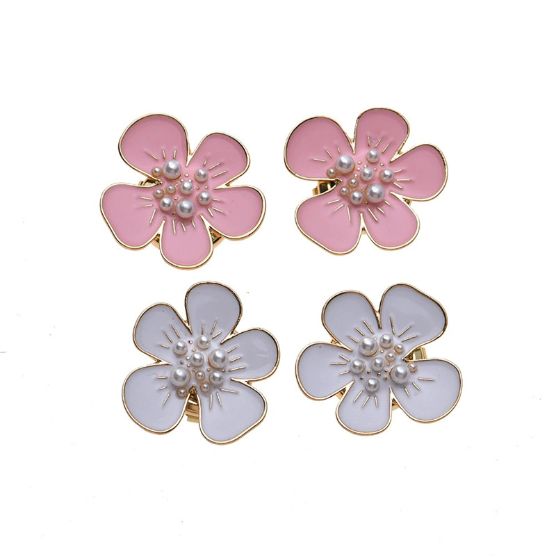 ชุดปุ่มเสื้อผู้หญิงsununnyyuan ชุดน้ํามันหยดดอกไม้ Cufflink Neckline ตกแต่งปุ่ม ราคา ถูกที่สุด ดีลบีเคเค แกลเลอรีภาพที่ 2