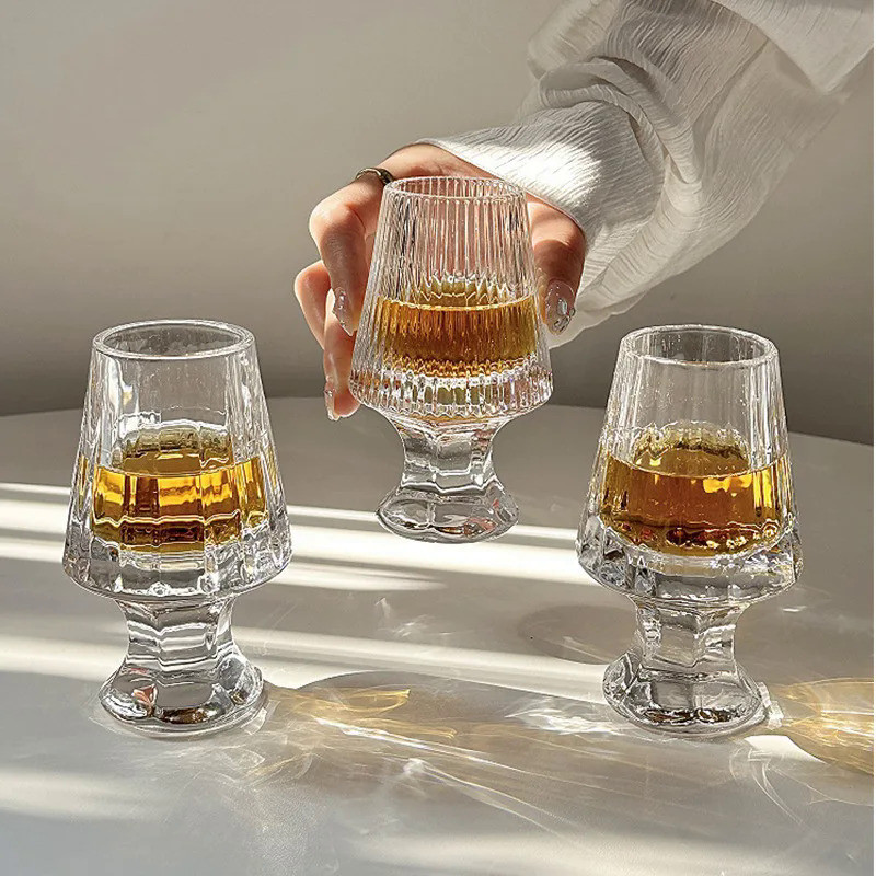 Lead-free glass whiskey cup Whiskey Tumblers  Glassware for Bourbon Old Fashioned Cocktail Glass Hom