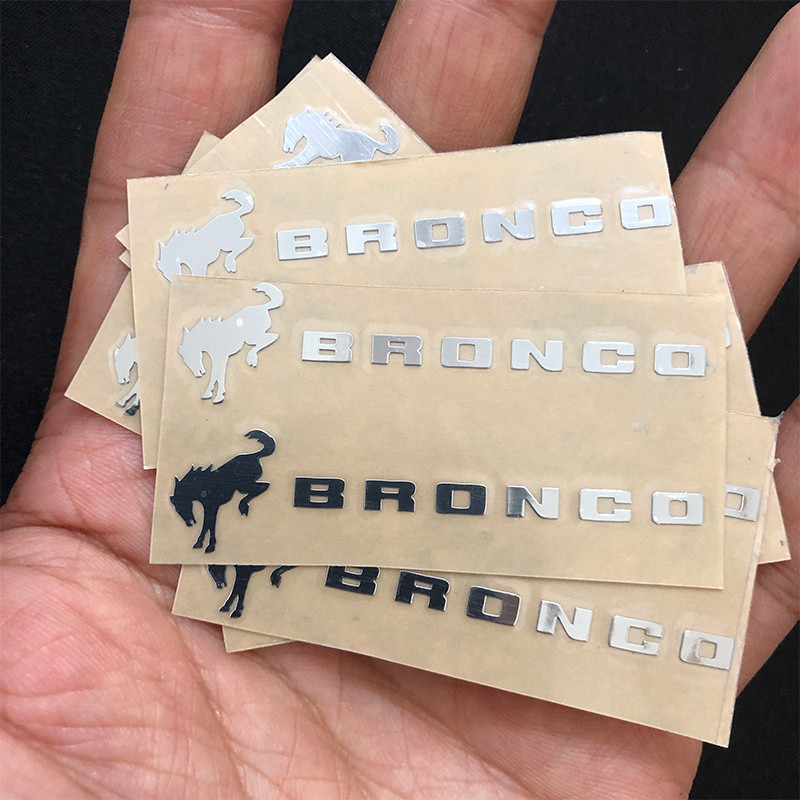Ford Lima Bronco Letter สติกเกอร์รถโลหะโลโก้รถ Fender โลโก้รถสติกเกอร์ตกแต่งกันน้ํา