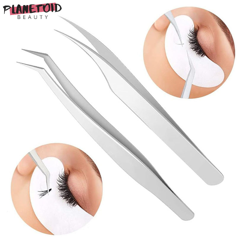 แหนบขนตาสแตนเลส Professional สําหรับ Lashes Extension Anti-static แหนบคิ้ว Eyelash Extension