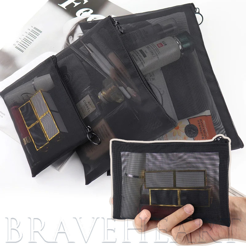 กระเป๋าเดินทาง Essential Organizer Bag | กระเป๋าใส่ตาข่ายล้างขนาด 3 ขนาดพร้อมซิปปิด, ที่เก็บอุปกรณ์อาบน้ําป้องกันน้ําสําหรับเครื่องสําอาง/เครื่องประดับ