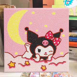 ครอสติสคริสตัล diamond painting ภาพวาดเพชร ลายซานริโอ้น่ารัก คุโรมิ DIY ของเล่นเด็ก การทำสมาธิ