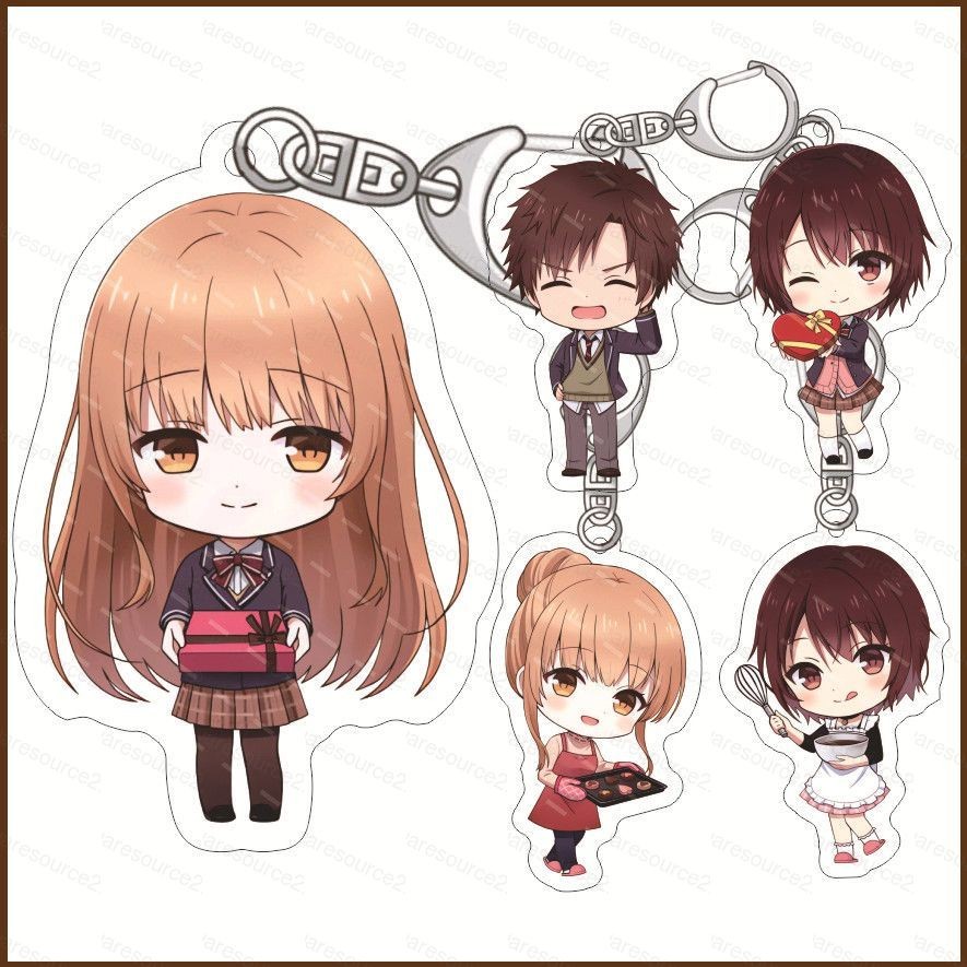 Sq2 Angel Next ประตู Spoils Me Rotten พวงกุญแจอะนิเมะพวงกุญแจอะคริลิคน่ารักกระเป๋าจี้การ์ตูน Shiina Mahiru Key Cha