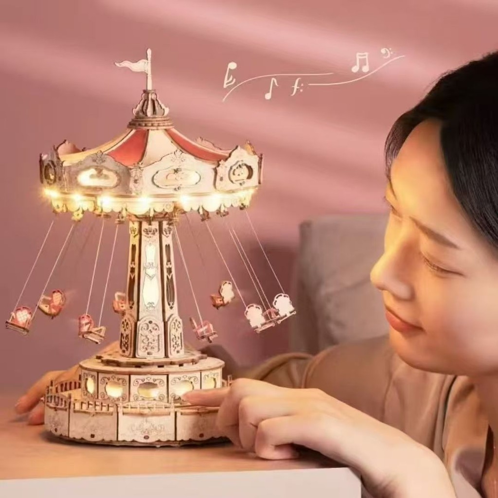 Dream Mirror Air เก้าอี้ไม้ประกอบรุ่น diy ของขวัญทําด้วยมือ 3D ปริศนาเครื่องประดับสร้างสรรค์ของเล่น